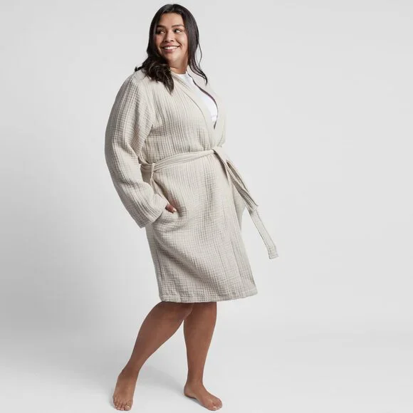 Parachute Cream Waffle-Knit Robe - Picture 2 of 7